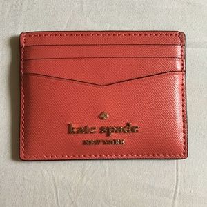 Kate Spade Staci Small Slim Card Holder in Pink Ruby